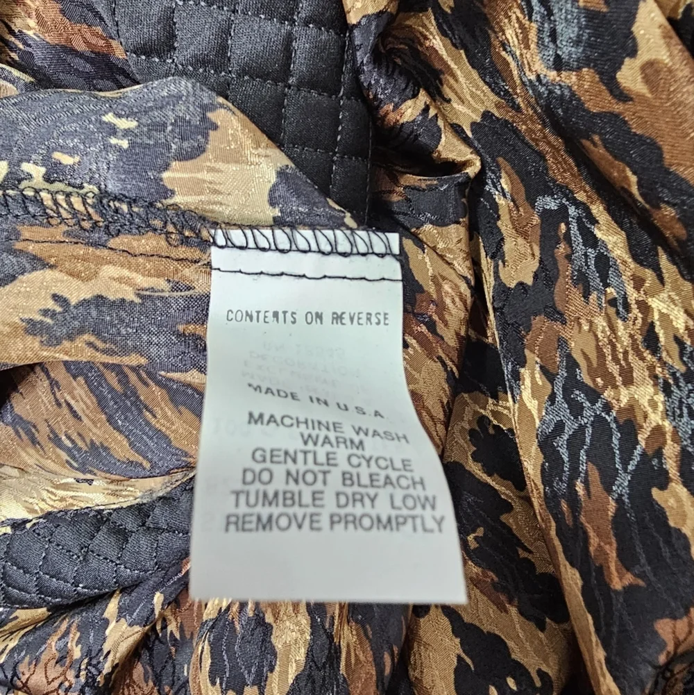 Vintage Kathleen Usherwood Leopard Print House Coat House Dress Caftan Mumu Sm